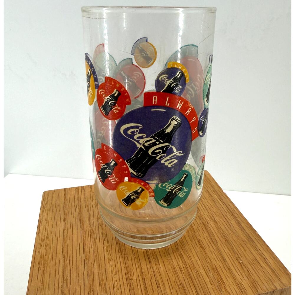 Coca Cola Always Drinking Glass Vintage Retro Soda Pop Advertising Tumbler 6"